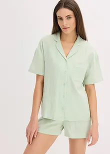 Mousseline shortama met knoopsluiting, bonprix