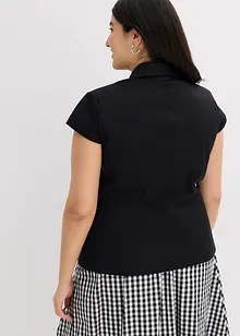 Blazer van katoen-satijn met korte mouwen, bonprix