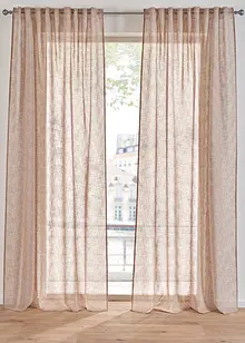 Transparant gordijn in linnen look (1 stuk), bonprix