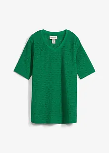 Crêpe shirt met broderie anglaise, bonprix