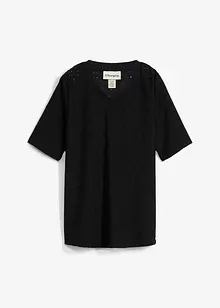Crêpe shirt met broderie anglaise, bonprix