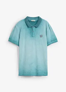 Piqué poloshirt in washed out used look, bonprix