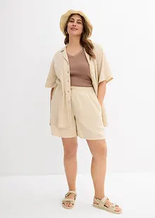 Lange mousseline overhemdblouse, bonprix