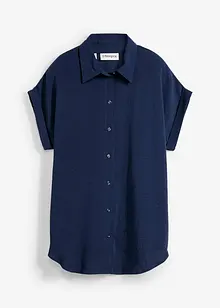Blouse met korte mouw van gerecycled polyester, bonprix