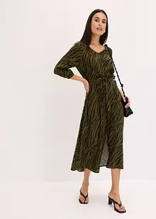 Midi jurk van soepele viscose, bonprix