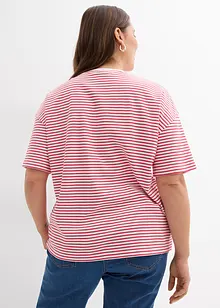 Gestreept T-shirt met borduursel, bonprix