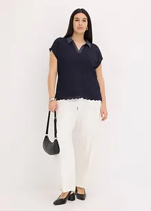 Poloshirt met kant, bonprix