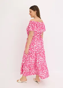 Carmen midi jurk van een zachte viscosemix, bonprix