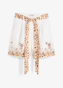 Short van linnen met een bloemenprint, bonprix