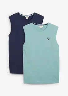 Tanktop (set van 2) van biologisch katoen, bonprix