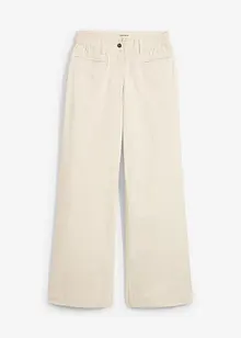 Wide leg mid waist jeans met een comfortabele band, bonprix