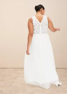 Trouwjurk met kant en chiffon, bonprix