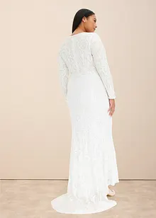 Trouwjurk met paillettenborduursel, bonprix