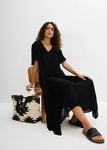 Lange kaftan jurk van crêpe, bonprix