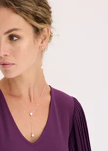 Ketting + oorstekers (3-dlg. sieradenset), bonprix