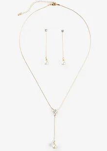 Ketting + oorstekers (3-dlg. sieradenset), bonprix