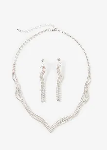 Ketting + oorstekers (3-dlg. sieradenset), bonprix