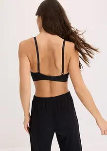 Bralette zonder beugels met gevulde cups en biologisch katoen (set van 2), bonprix