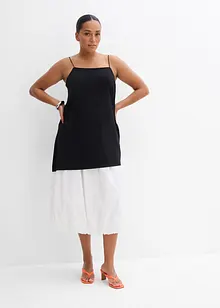 Asymmetrische top met spaghettibandjes van viscosemix, bonprix