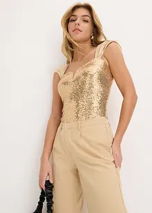 Body met pailletten, bonprix