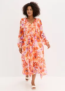 Chiffon jurk met volants, bonprix