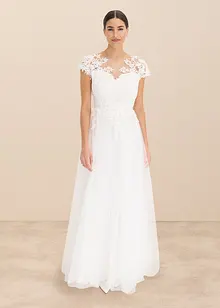 Trouwjurk van sierlijke tule met kant, bonprix