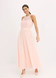 Maxi jurk met kant en een rok van tule, bonprix