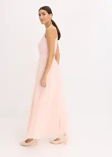 Maxi jurk met kant en een rok van tule, bonprix