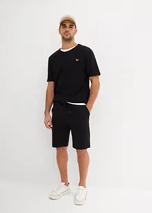 T-shirt en shirt bermuda (2-dlg. set) van biologisch katoen, bonprix