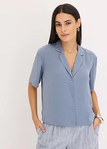 Blouse met reverskraag van satijn, bonprix