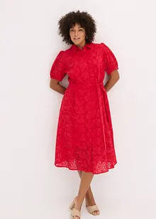 Blousejurk met broderie anglaise borduurwerk, van puur katoen, bonprix