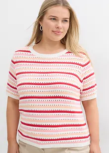 Geribd shirt met strepen, bonprix