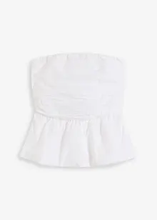 Strapless blousetop met peplum, bonprix