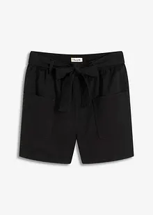 Twill short met ceintuur, bonprix