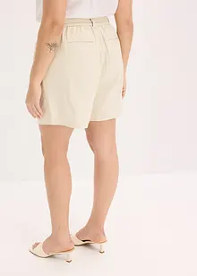Twill short met ceintuur, bonprix
