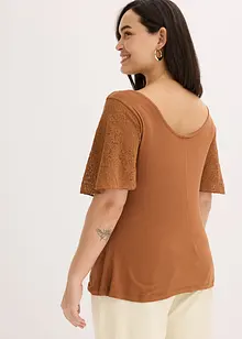 Shirt met kanten mouwen, bonprix