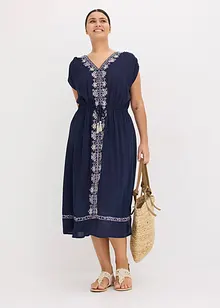 Boho midi jurk met borduursel, bonprix
