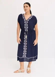 Boho midi jurk met borduursel, bonprix