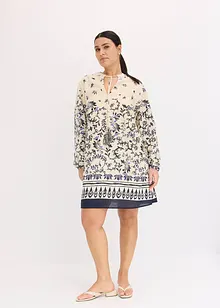 Korte boho jurk in linnenlook, bonprix