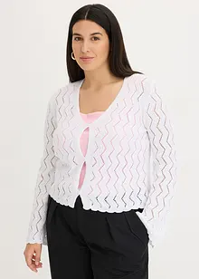 Kort vest in gehaakte look, bonprix