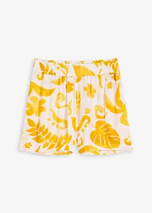 Korte short met print van gestructureerde viscose, bonprix
