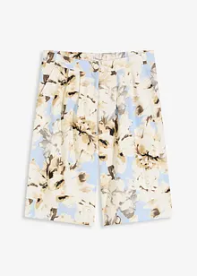 Bermuda met viscose en bandplooien, bonprix