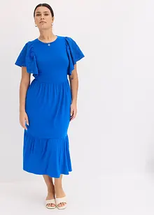 Jersey jurk met broderie anglaise van een zachte viscosemix, bonprix