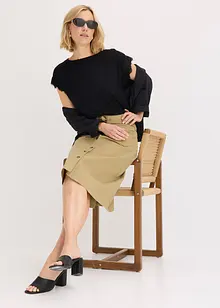 Viscose shirt met kant, bonprix