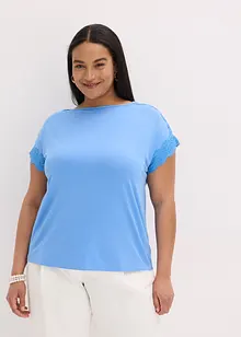 Viscose shirt met kant, bonprix