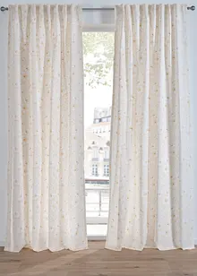 Gordijn met bloemmotief van gerecycled polyester (1 stuk), bonprix