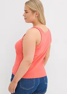 Geribde tanktop van biologisch katoen, bonprix