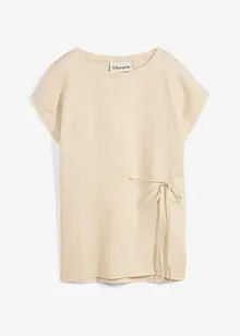 Shirt van linnen met geweven afwerking, bonprix