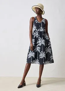 Midi jurk van ramie, bonprix