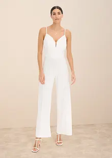 Jumpsuit met kant en spaghettibandjes, bonprix